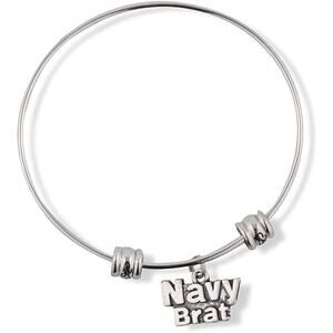 Navy Brat Fancy Charm Bangle Bracelet